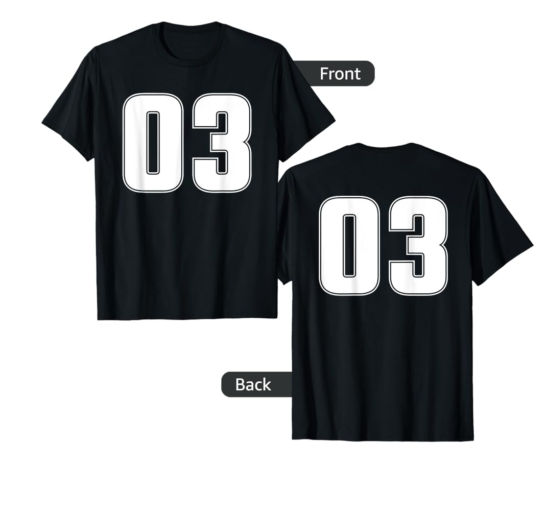 Amazon.com: NUMBER 03 ZERO THREE YEAR 2002 SPORT JERSEY #03